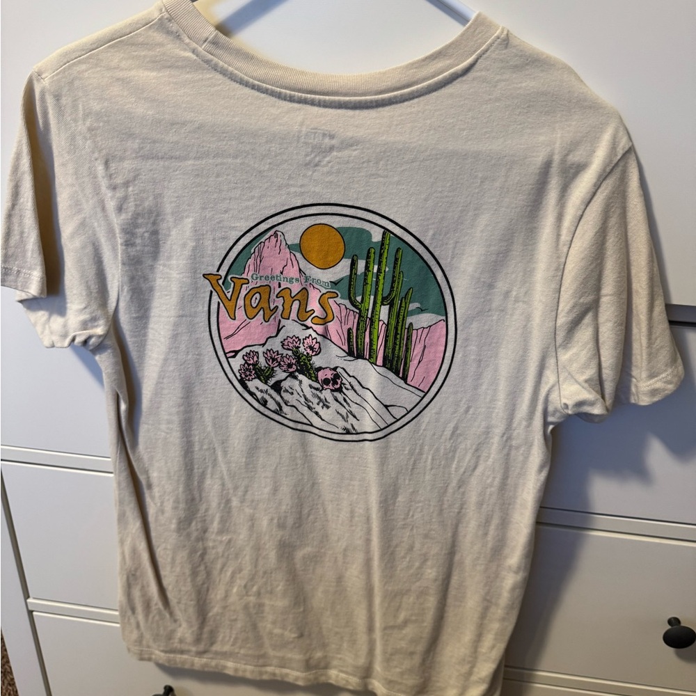 Vans Beige T-Shirt with Logo